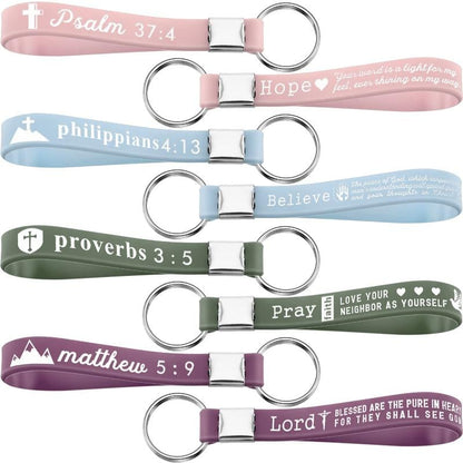 🔥✨Bible Verse Keychain Christian Trendy Keychain Wristlet