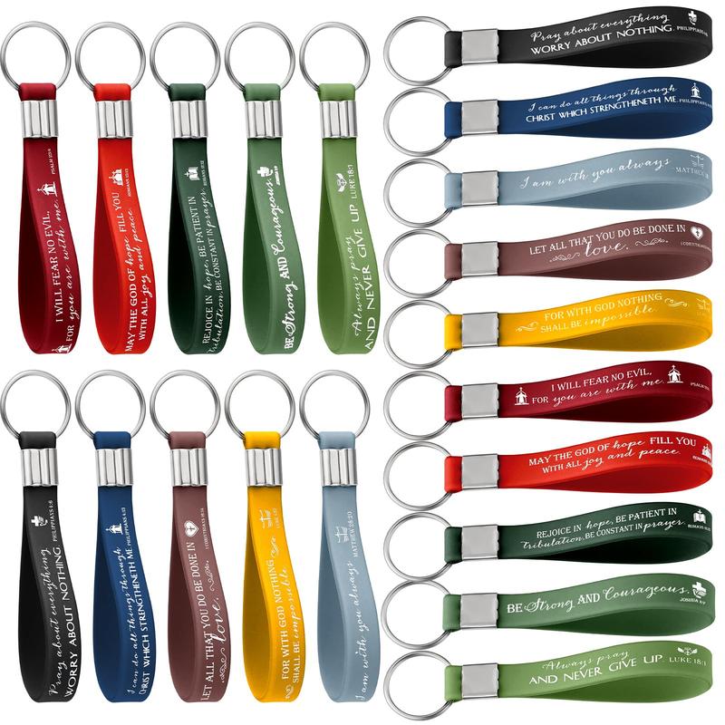 🔥✨Bible Verse Keychain Christian Trendy Keychain Wristlet
