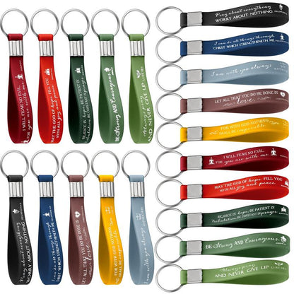 🔥✨Bible Verse Keychain Christian Trendy Keychain Wristlet