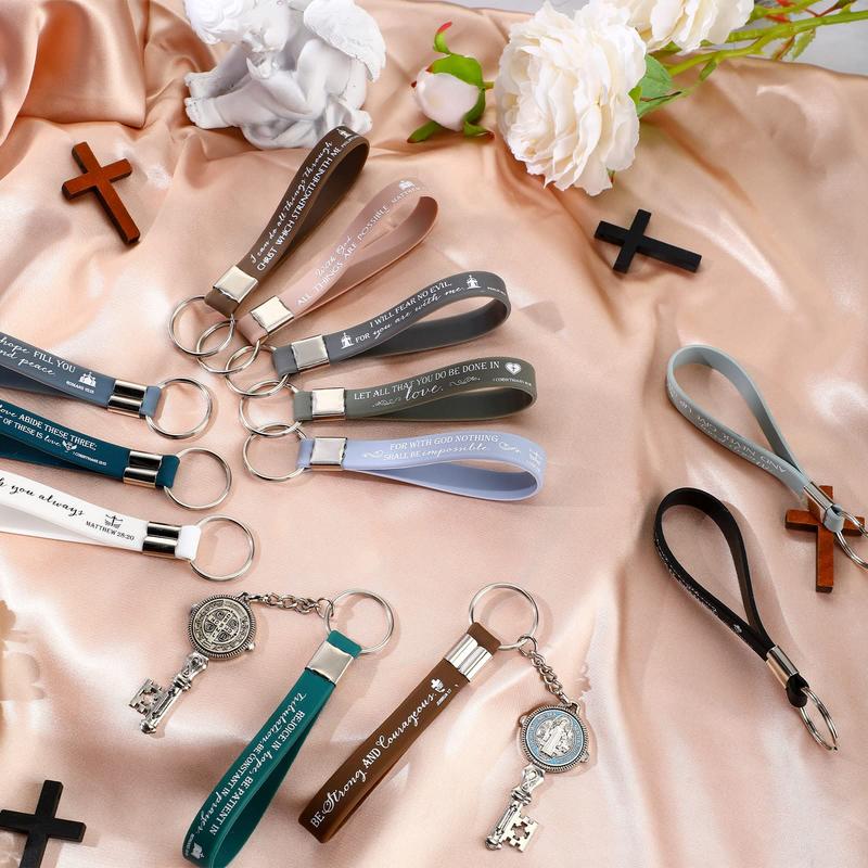 🔥✨Bible Verse Keychain Christian Trendy Keychain Wristlet