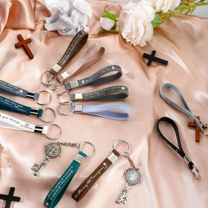 🔥✨Bible Verse Keychain Christian Trendy Keychain Wristlet