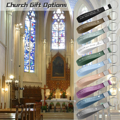 🔥✨Bible Verse Keychain Christian Trendy Keychain Wristlet