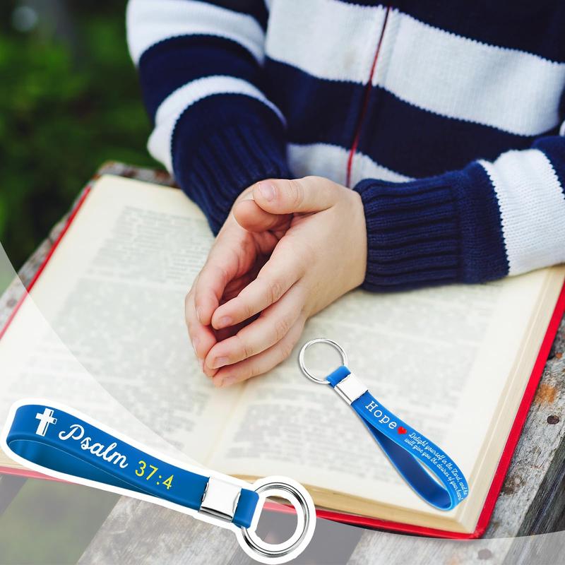 🔥✨Bible Verse Keychain Christian Trendy Keychain Wristlet