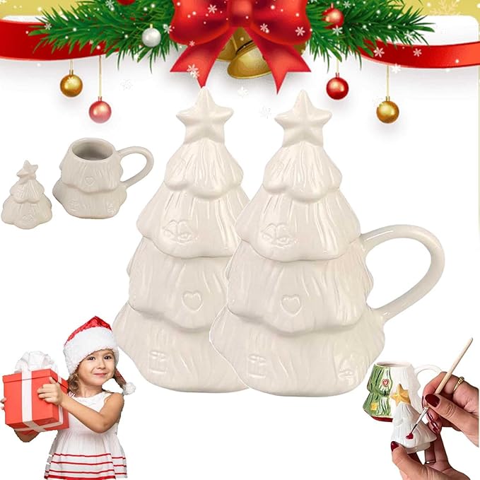 🎄Christmas Sales 49% OFF-DIY Christmas Tree Mug Painting Set