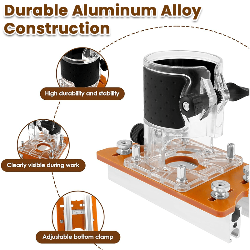 🔥Black Friday 49% Off Instantly💥2-in-1 Woodworking Trimmer Slotting Auxiliary Positioning Bracket