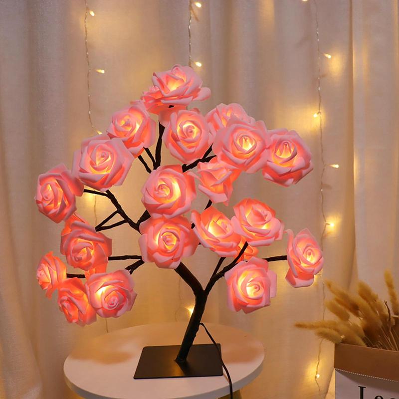 🔥Last Day 49% OFF-Rose Flower Design Tree Night Light