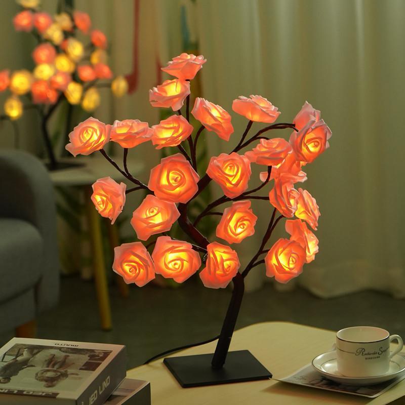 🔥Last Day 49% OFF-Rose Flower Design Tree Night Light