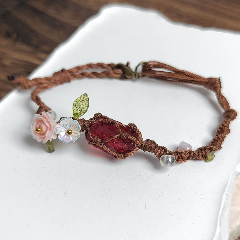 Handmade Bohemian Floral Bracelet-🌿Natural Beauty, Handmade Art🎨