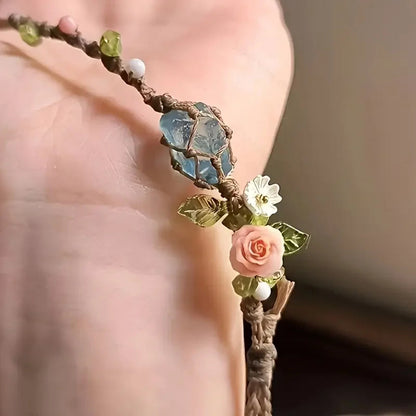 Handmade Bohemian Floral Bracelet-🌿Natural Beauty, Handmade Art🎨