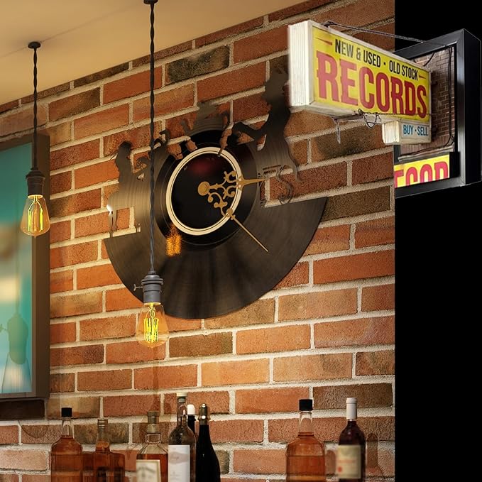 🔥LAST DAY 49% OFF - 🎄💽Record Store Retro Wall Light - Record Collector Gift✨