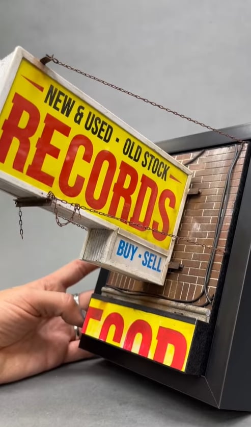 🔥LAST DAY 49% OFF - 🎄💽Record Store Retro Wall Light - Record Collector Gift✨