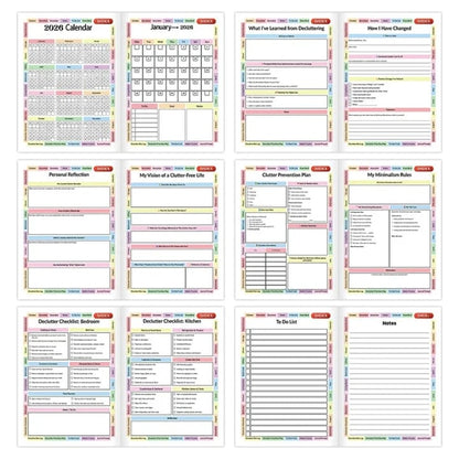 ✍️2026 Declutter Journal Workbook | Transform Your Home in 52 Weeks