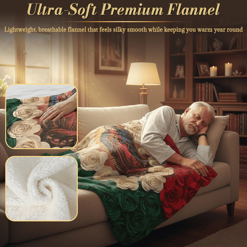 🎄Christmas Hot Sale 49%OFF🔥Virgin of Guadalupe Soft Flannel Blanket