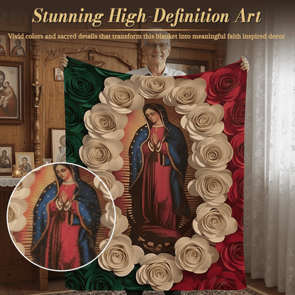 🎄Christmas Hot Sale 49%OFF🔥Virgin of Guadalupe Soft Flannel Blanket