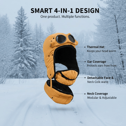 🔥Last Day 49% OFF🎁Winter 4 in 1 Windproof Warm Hat Detachable Mask Neckband
