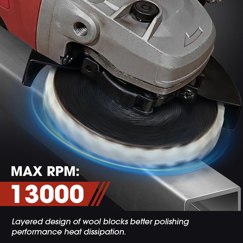 3-PCS Wool Felt Flap Polishing Discs