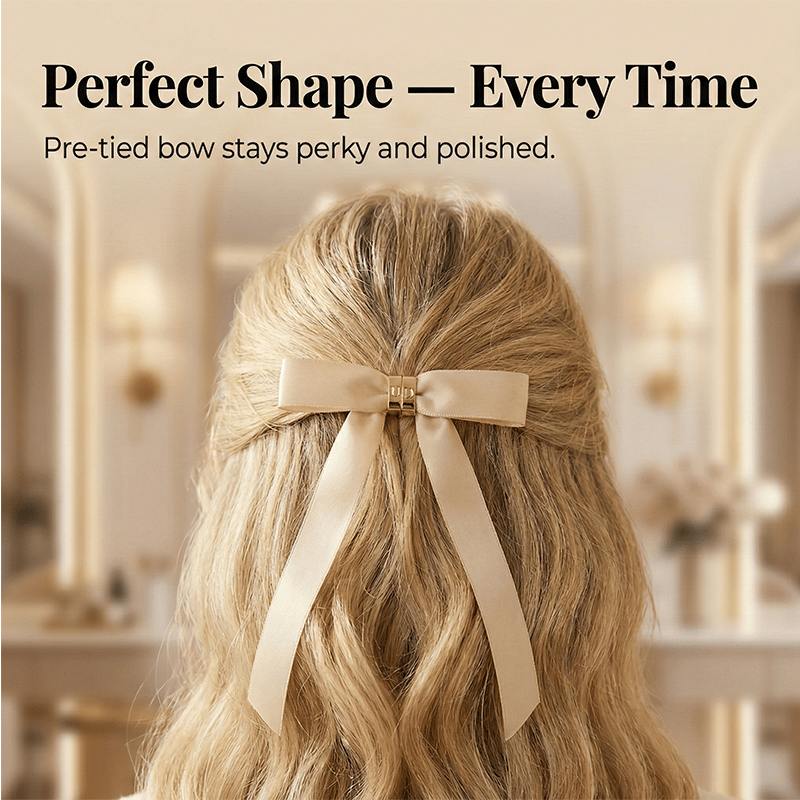 🎀 The "Instant Elegant": Magnetic Snap-On Bow Hair Clip