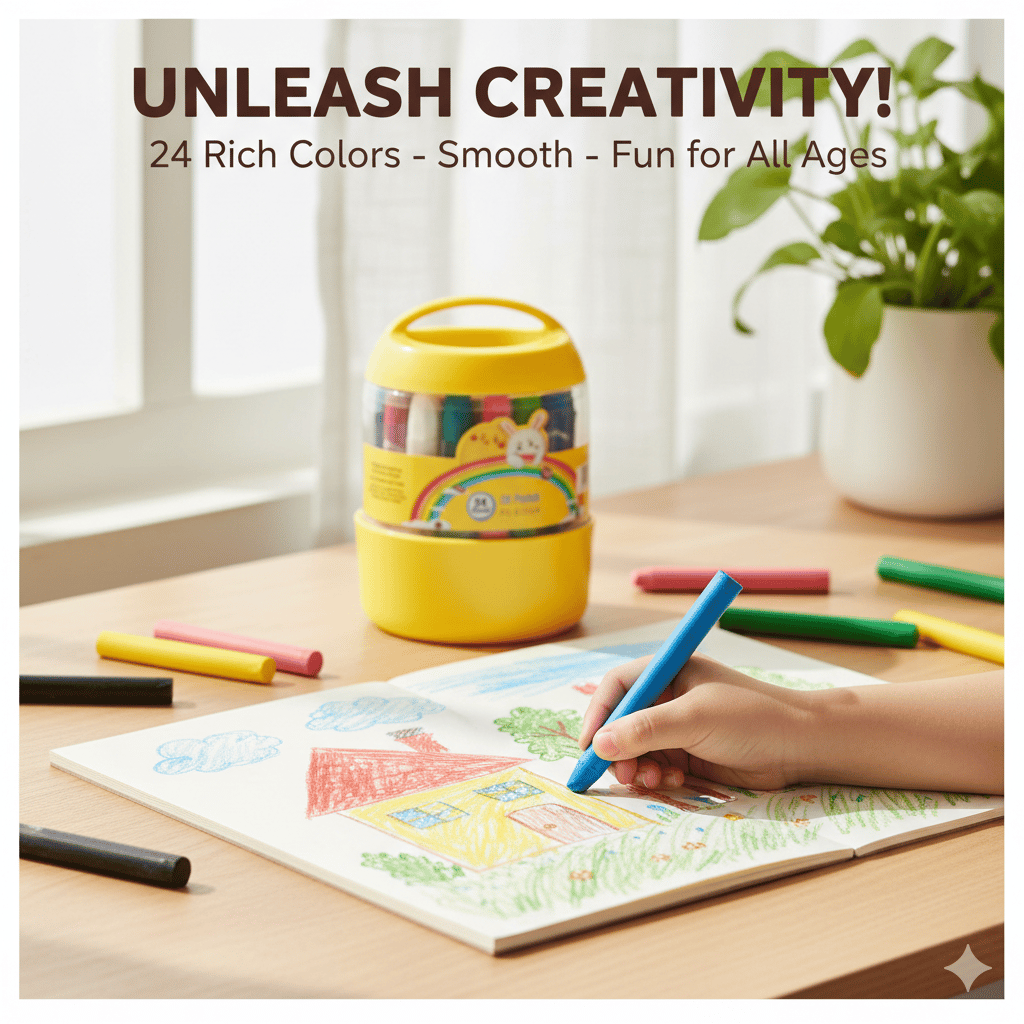 Jumbo Silky Crayons for Toddlers Easy Grip Crayons