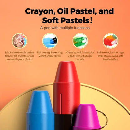 Jumbo Silky Crayons for Toddlers Easy Grip Crayons