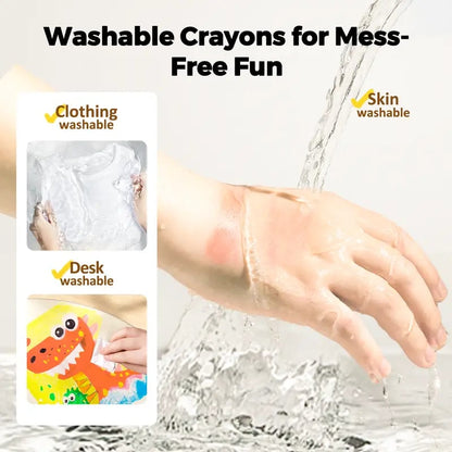 Jumbo Silky Crayons for Toddlers Easy Grip Crayons