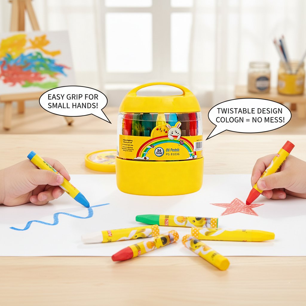 Jumbo Silky Crayons for Toddlers Easy Grip Crayons