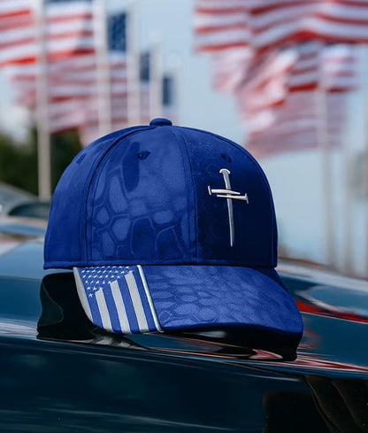 Hot Sale 49% OFF🔥Jesus 3-Nail Cross & Crown of Thorns Christian Adjustable Hat ✝️