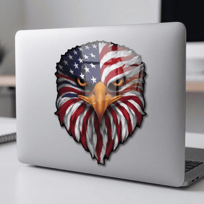 🔥Last Day 49% OFF - 🦅Reflective Eagle Eyes USA Flag Decal – Waterproof Patriotic Vinyl Sticker for Trucks, Cars & Gear