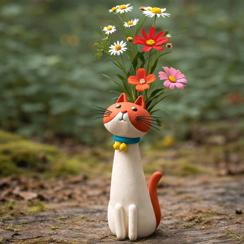 🐱Handcrafted Quirky Cat Vase