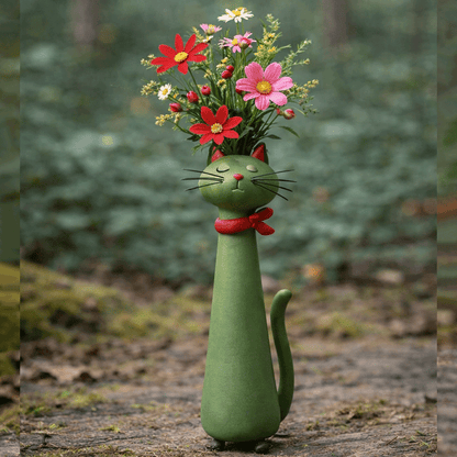 🐱Handcrafted Quirky Cat Vase