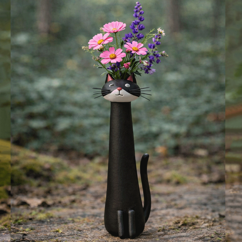 🐱Handcrafted Quirky Cat Vase