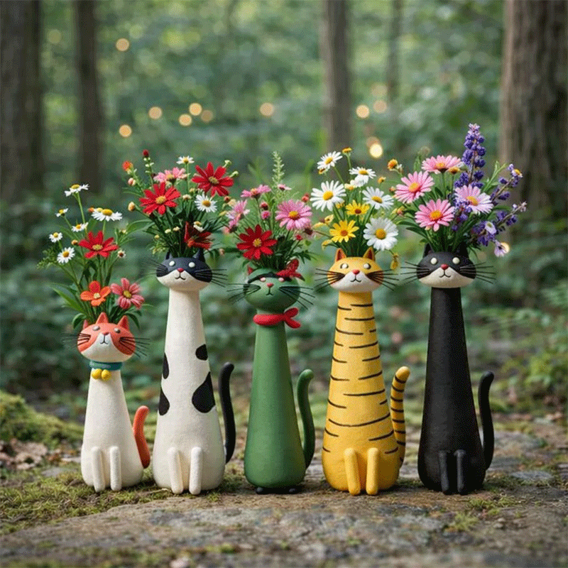 🐱Handcrafted Quirky Cat Vase