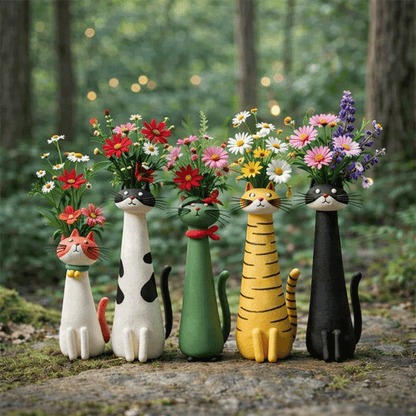 🐱Handcrafted Quirky Cat Vase