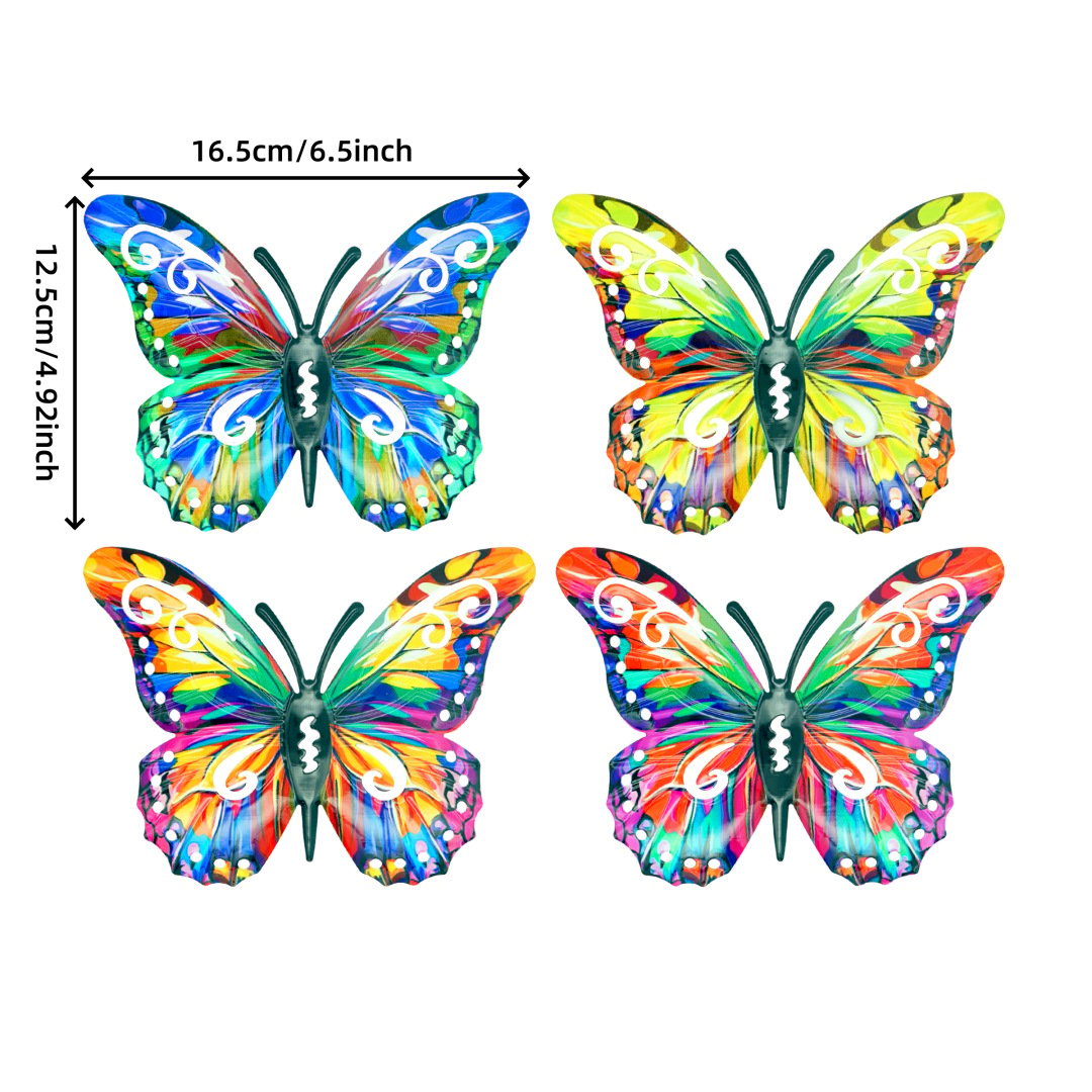 Mother's Day Sale 49% OFF🦋A complete set! 4Pcs Butterfly Metal Wall Decor🤩