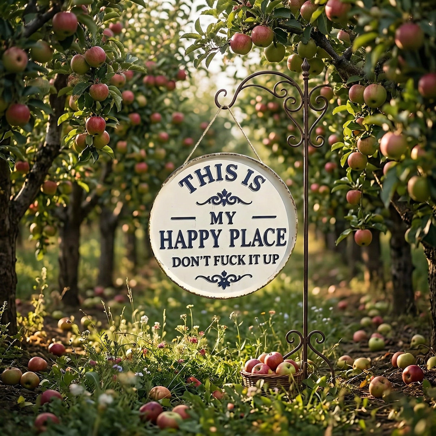 ⚡Last Day 49% OFF-Welcome to My Happy Place Metal Wall Sign