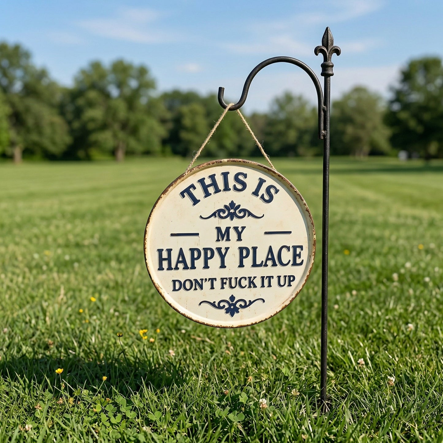 ⚡Last Day 49% OFF-Welcome to My Happy Place Metal Wall Sign