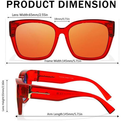 🕶️Oversized Fit-Over Sunglasses for Men & Women | UV400 Protection