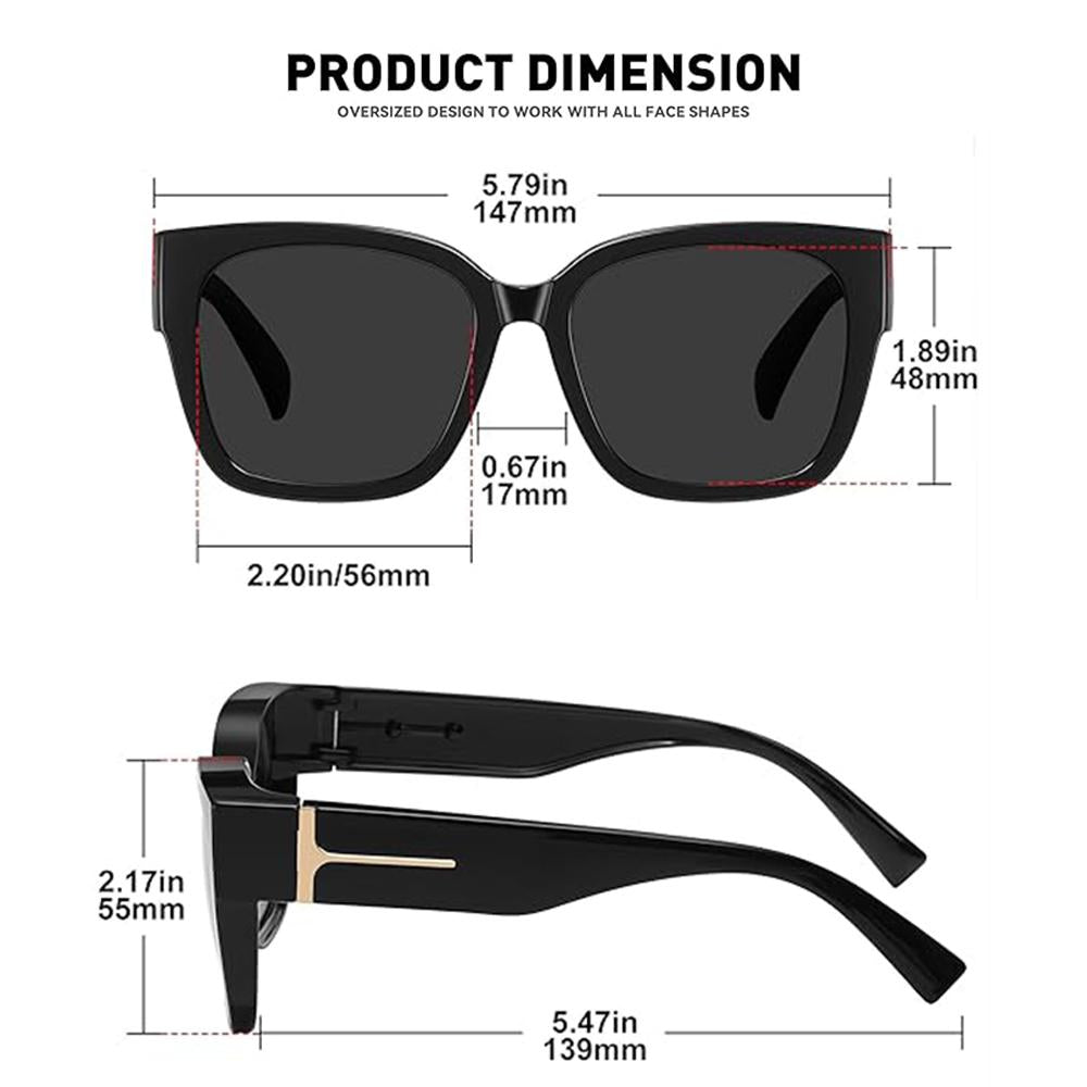 🕶️Oversized Fit-Over Sunglasses for Men & Women | UV400 Protection