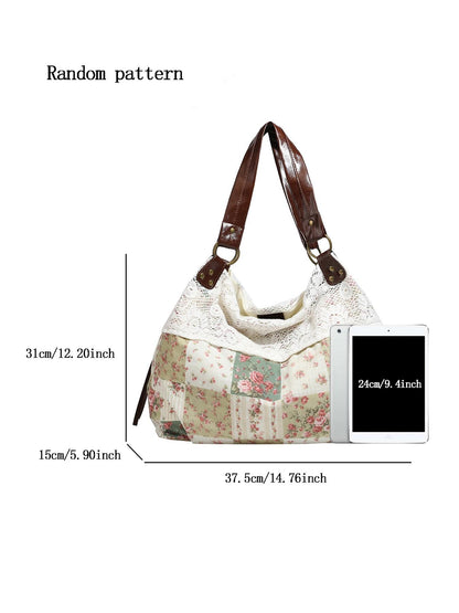 💐Retro Floral Patchwork Crossbody Bag