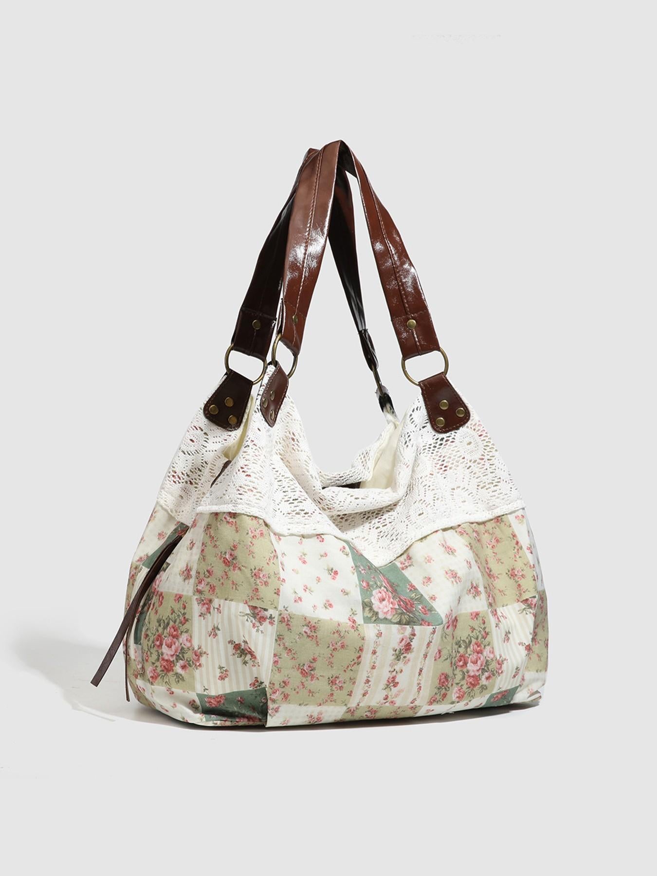 💐Retro Floral Patchwork Crossbody Bag