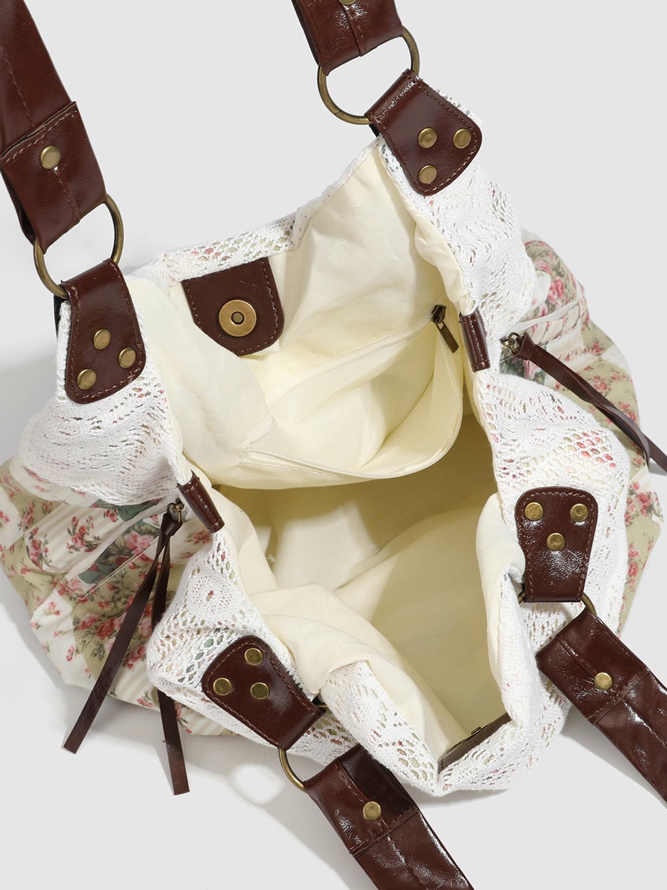 💐Retro Floral Patchwork Crossbody Bag