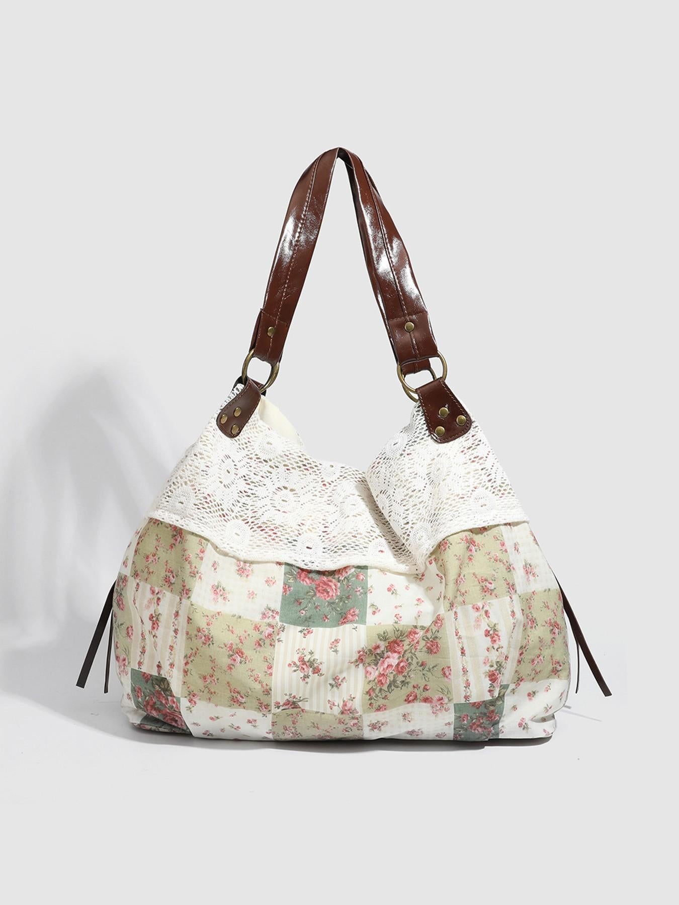 💐Retro Floral Patchwork Crossbody Bag