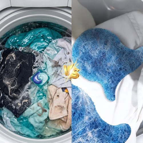5-piece Set of Blue Washing Machine Lint Removers for Pets