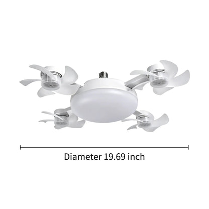 LAST DAY 49%OFF🔥E27 Ceiling Fan Light with Remote – Silent LED 2-in-1 Fan Light