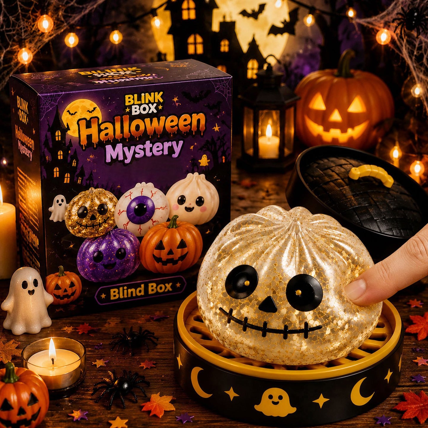 🎃 Halloween Squishy Squeeze Toy – 5 Styles Soft Pumpkin & Eyeball Fidget Toys