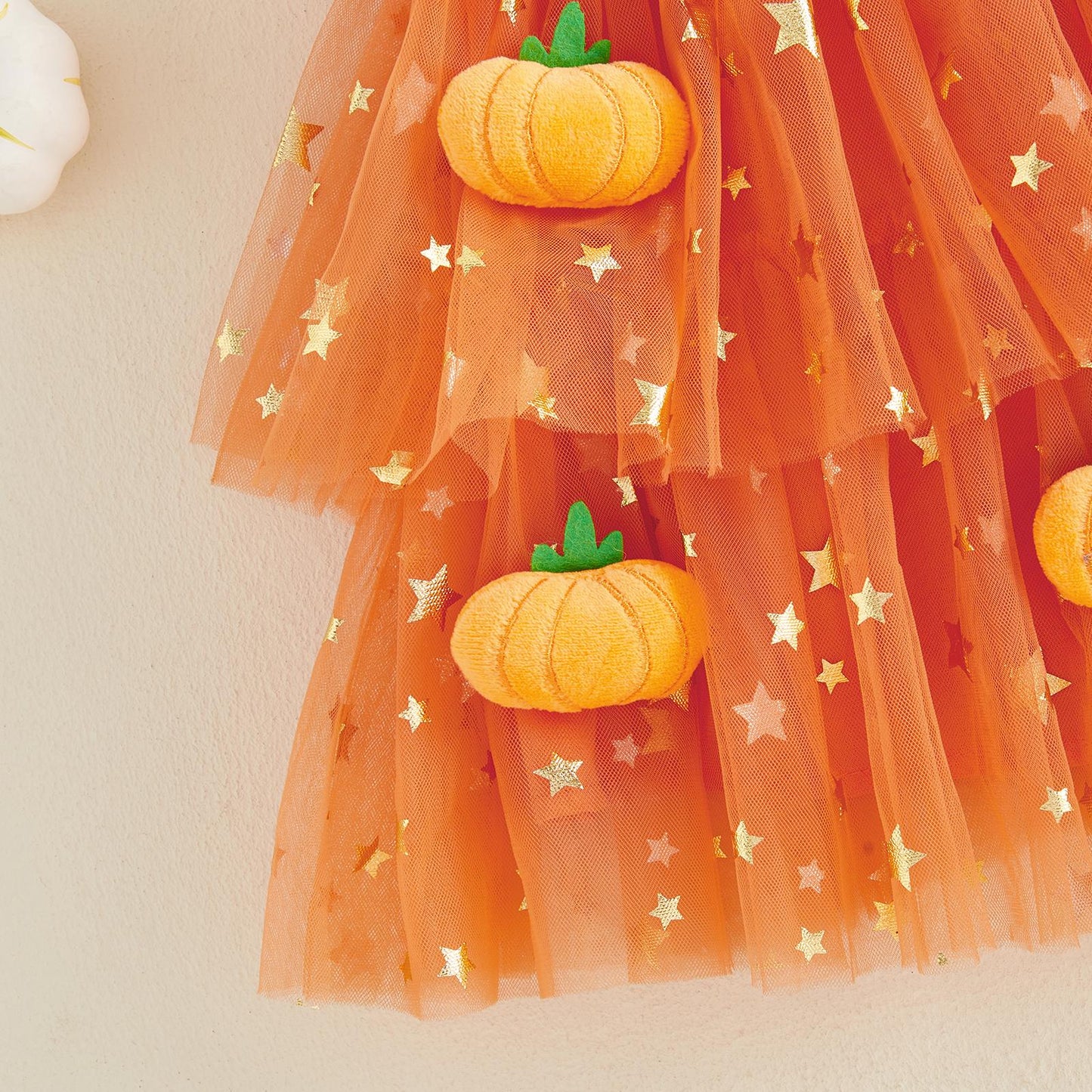🎃 Baby Girl Halloween Pumpkin Ghost Tulle Dress 👻 Princess Costume