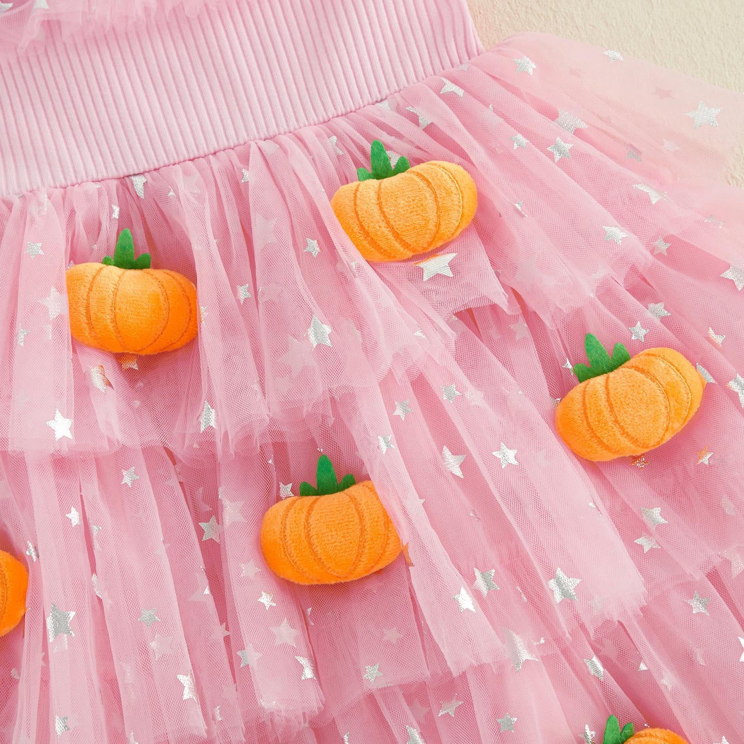 🎃 Baby Girl Halloween Pumpkin Ghost Tulle Dress 👻 Princess Costume