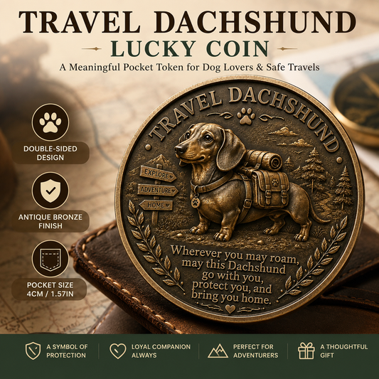 🏆Limited Time Sale 49% OFF🐾 Travel Dachshund Lucky Coin
