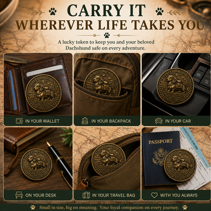 🏆Limited Time Sale 49% OFF🐾 Travel Dachshund Lucky Coin | 3D Relief Edition ⭐⭐⭐⭐⭐