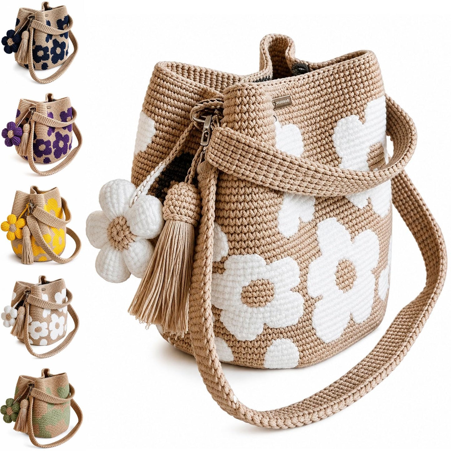 ✨ Hand-Crocheted Bucket Bag for Women — One Tote, Endless Summer Vibes. 🌼