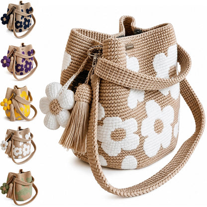 ✨ Hand-Crocheted Bucket Bag for Women — One Tote, Endless Summer Vibes. 🌼